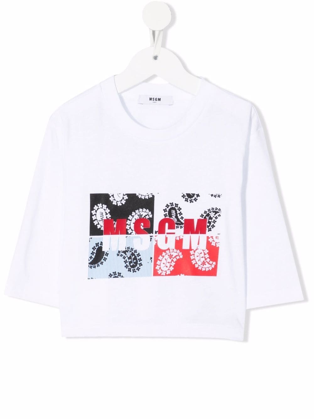 MSGM Kids T-Shirt mit Dreiviertelärmeln - Weiß von MSGM Kids