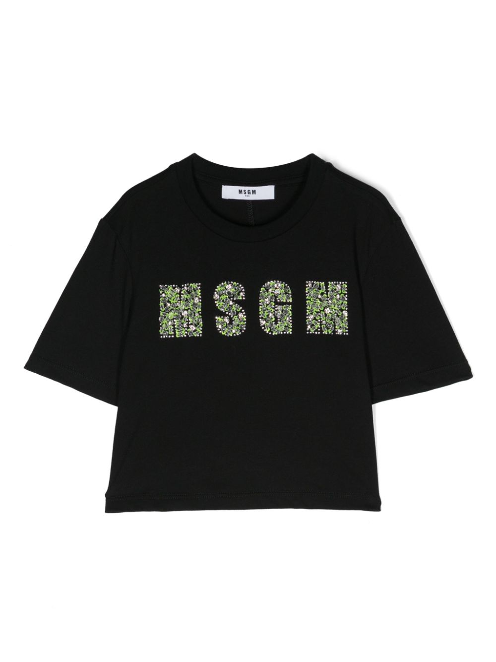 MSGM Kids T-Shirt mit Logo-Applikation - Schwarz von MSGM Kids