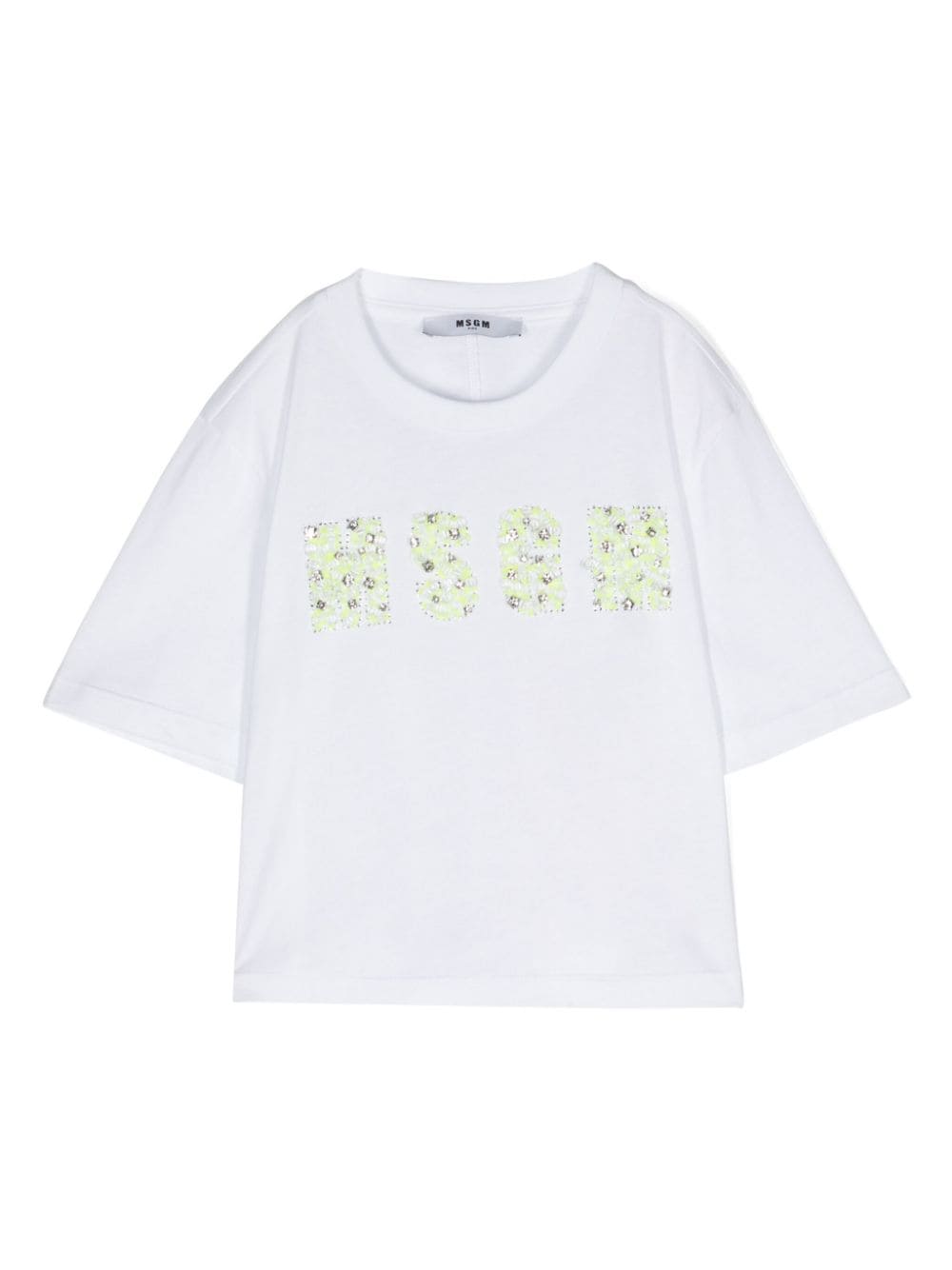 MSGM Kids T-Shirt mit Logo-Applikation - Weiß von MSGM Kids