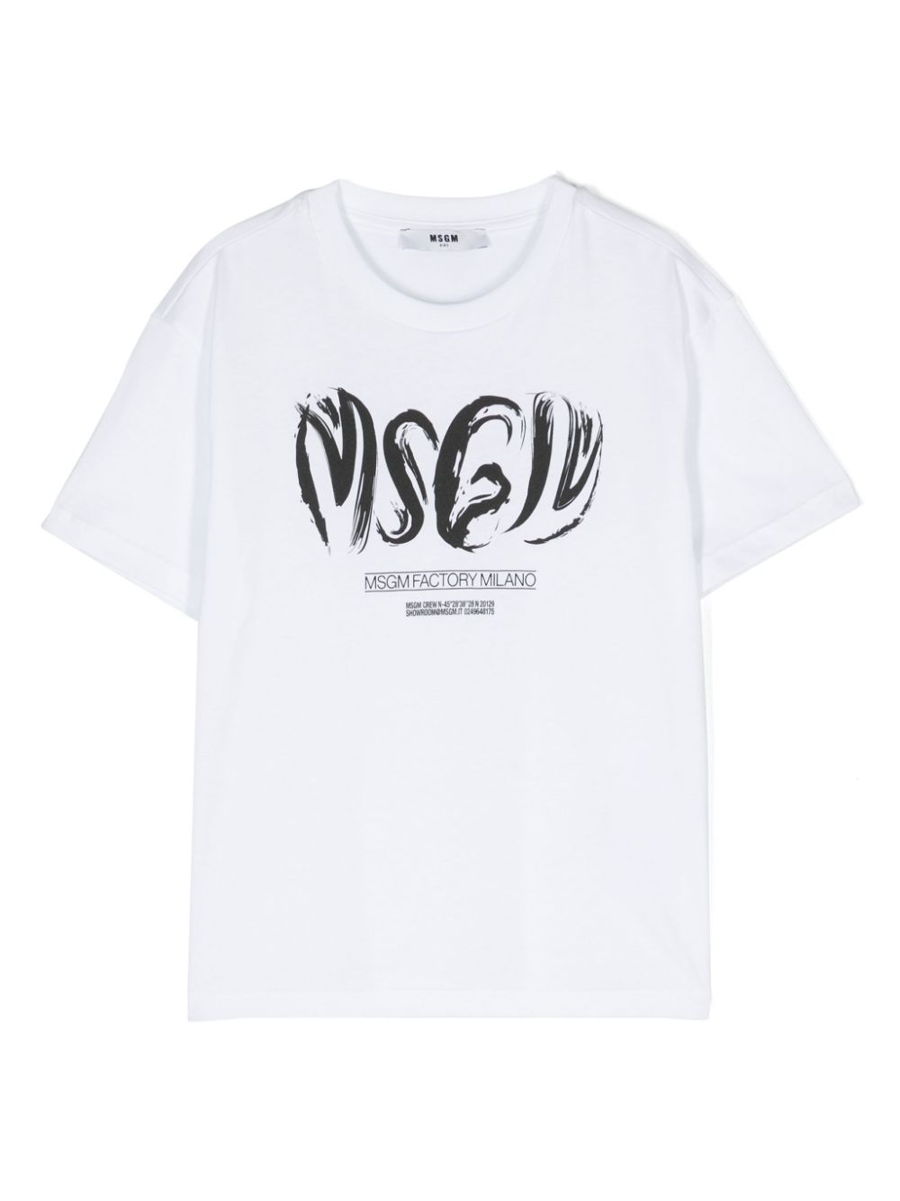 MSGM Kids T-Shirt mit Logo-Print - Weiß von MSGM Kids