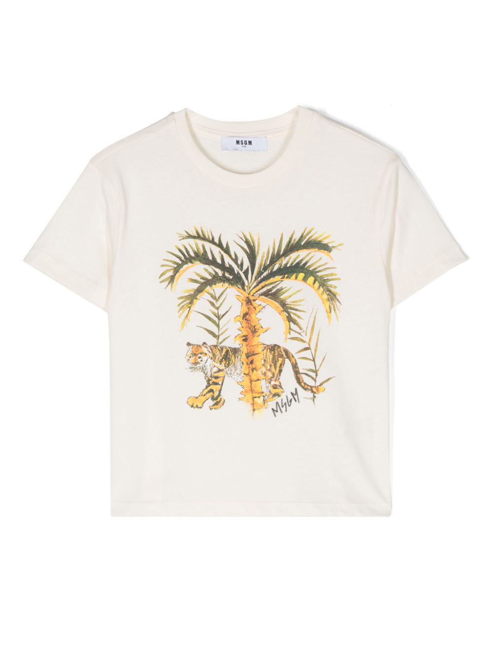 MSGM Kids T-Shirt mit Tiger-Print - Nude von MSGM Kids