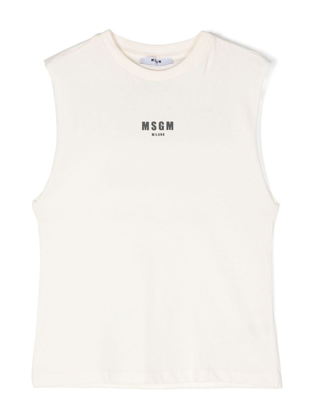 MSGM Kids Tanktop mit gummiertem Logo - Nude von MSGM Kids