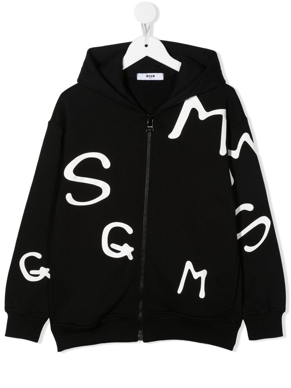 MSGM Kids Hoodie mit Logo-Print - Schwarz von MSGM Kids