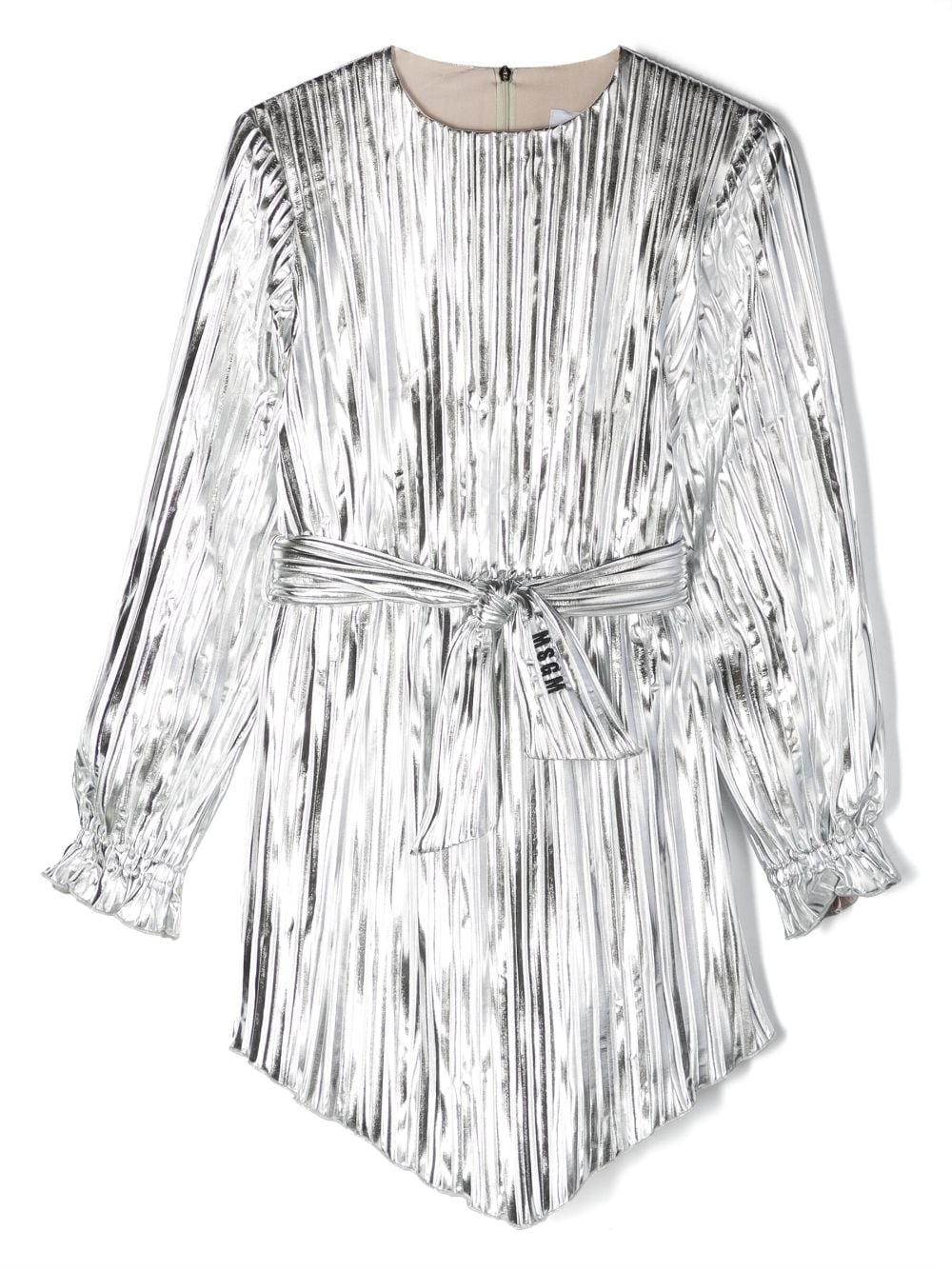 MSGM Kids Minikleid im Metallic-Look von MSGM Kids