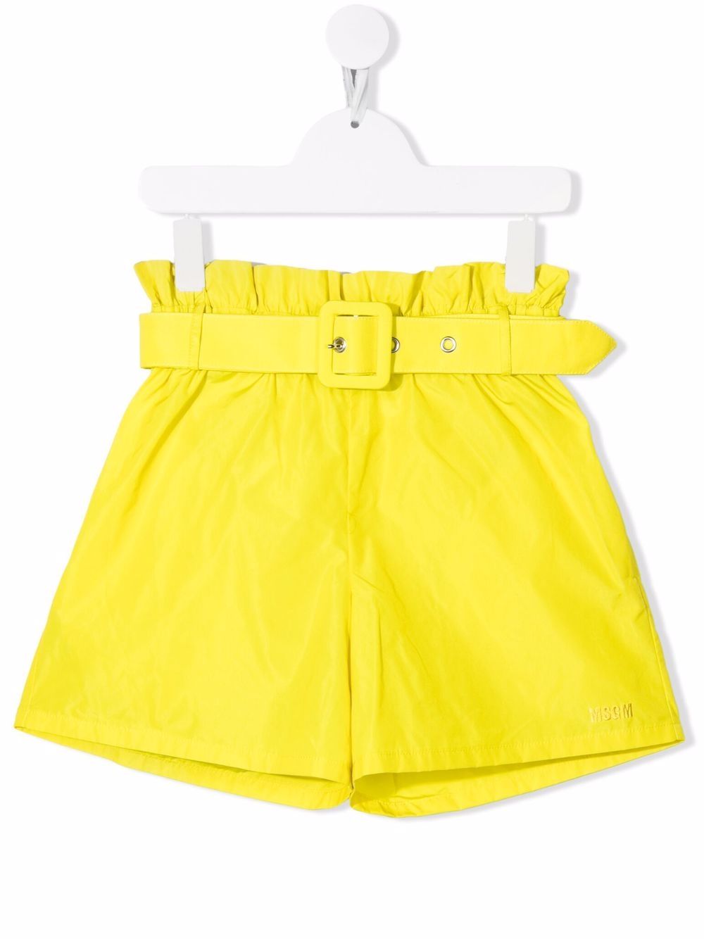 MSGM Kids Weite Shorts mit Gürtel - Gelb von MSGM Kids