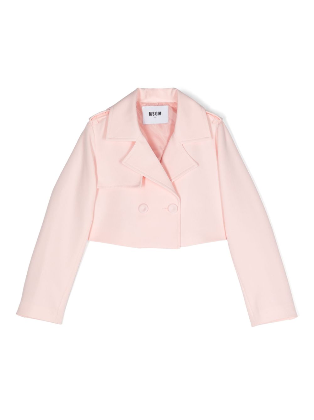 MSGM Kids Doppelreihige Cropped-Jacke - Rosa von MSGM Kids