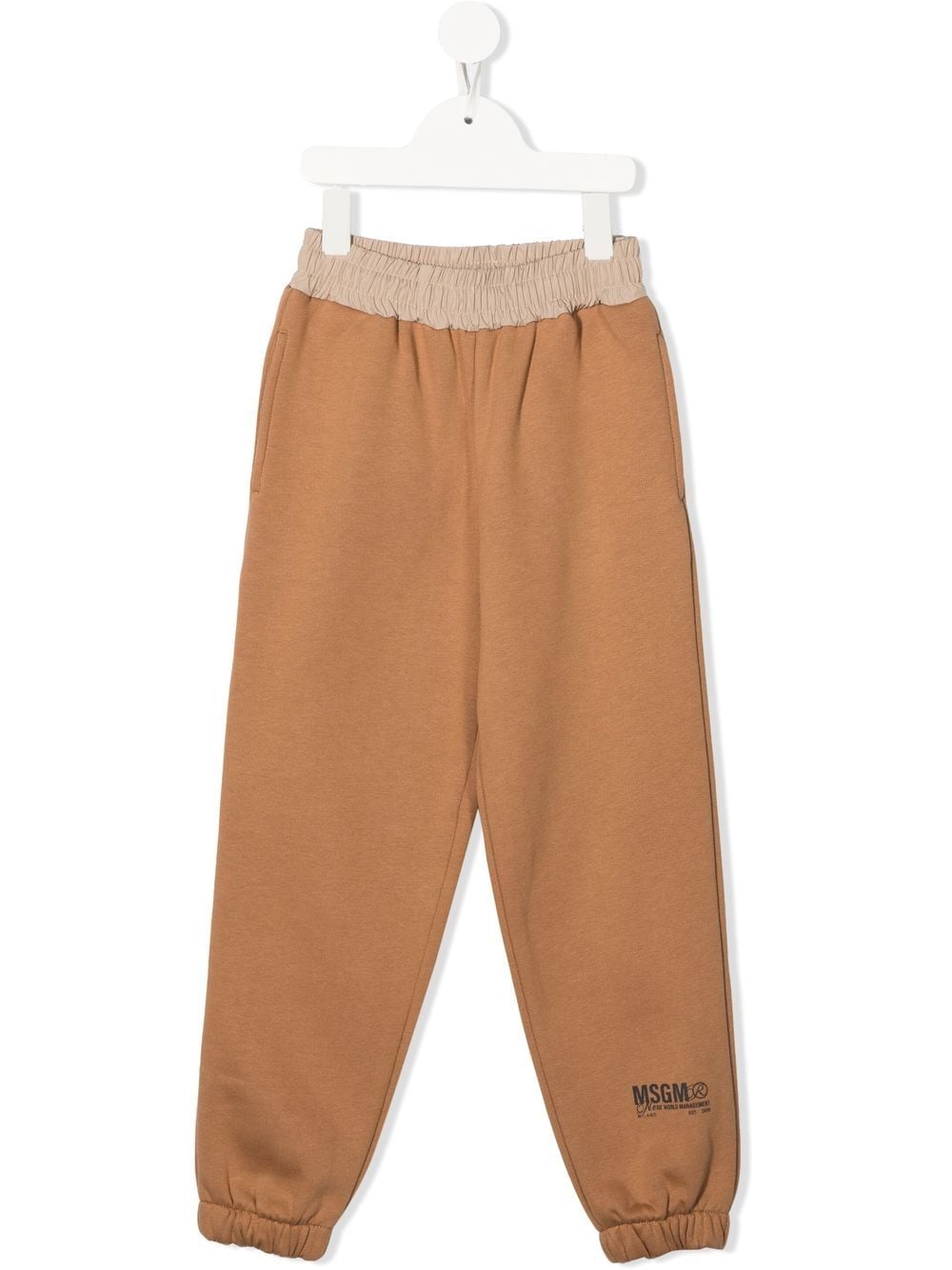 MSGM Kids Jogginghose mit elastischem Bund - Braun von MSGM Kids