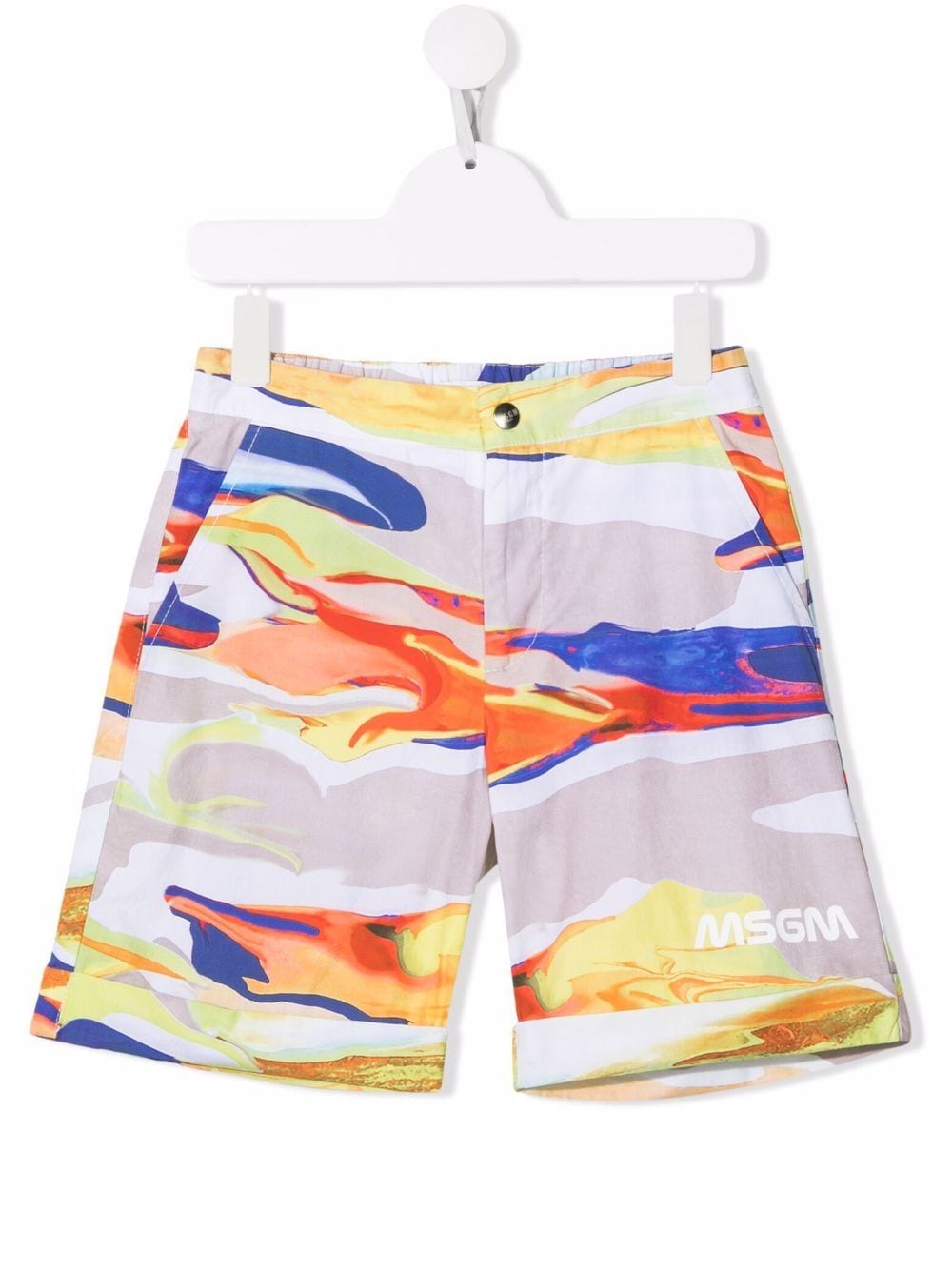 MSGM Kids Bermudas mit Print - Orange von MSGM Kids