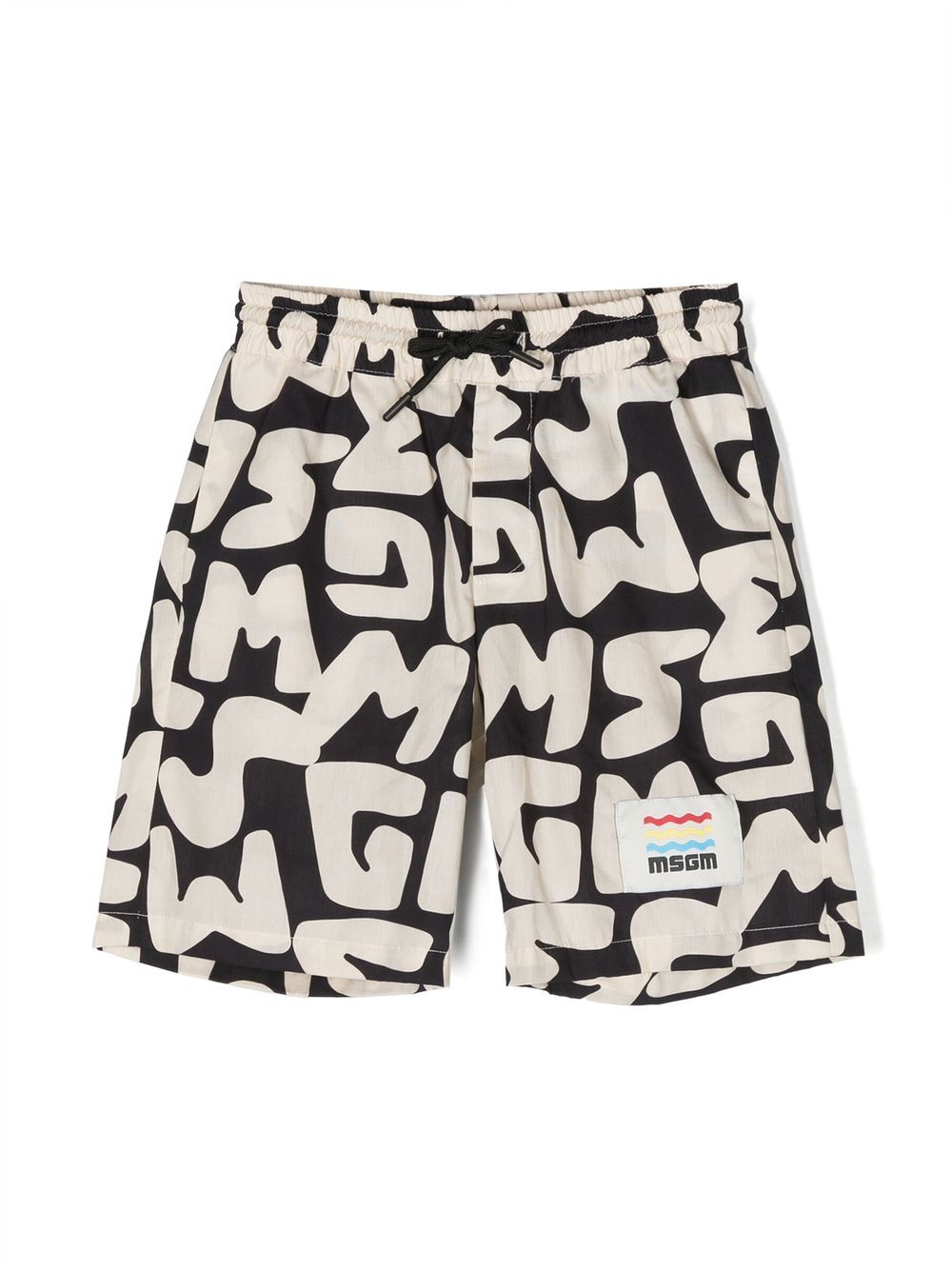 MSGM Kids Shorts mit Graffiti-Print - Nude von MSGM Kids