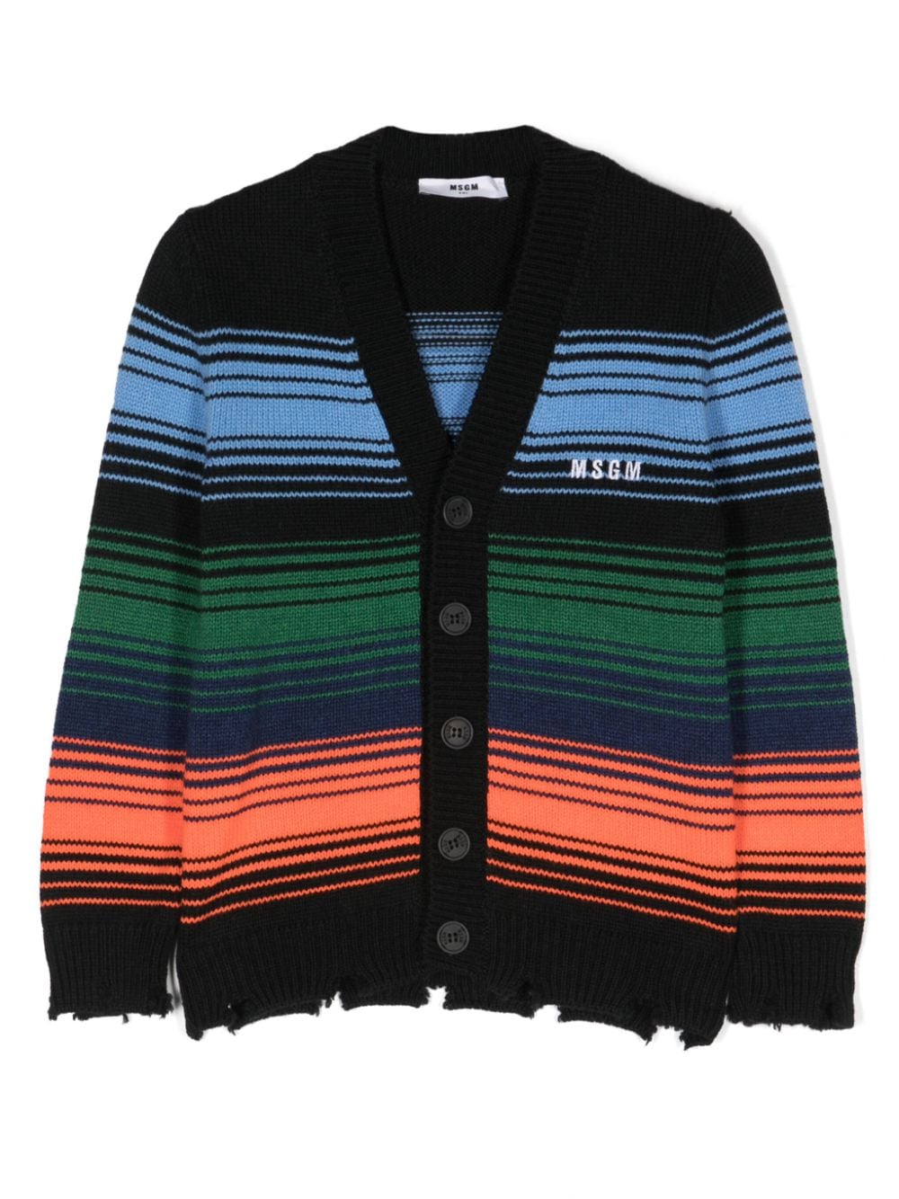 MSGM Kids Cardigan mit V-Ausschnitt - Schwarz von MSGM Kids