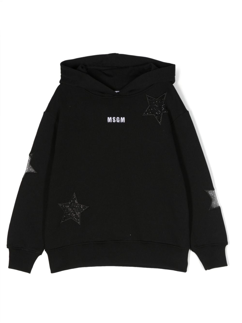 MSGM Kids Hoodie mit Logo-Stickerei - Schwarz von MSGM Kids