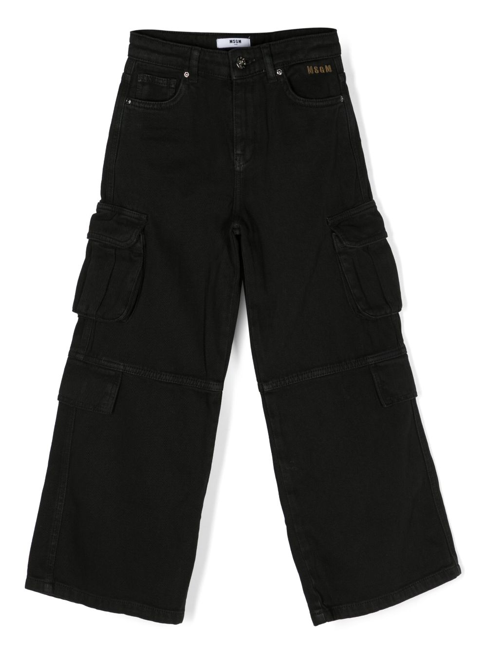 MSGM Kids Jeans mit Logo-Stickerei - Schwarz von MSGM Kids