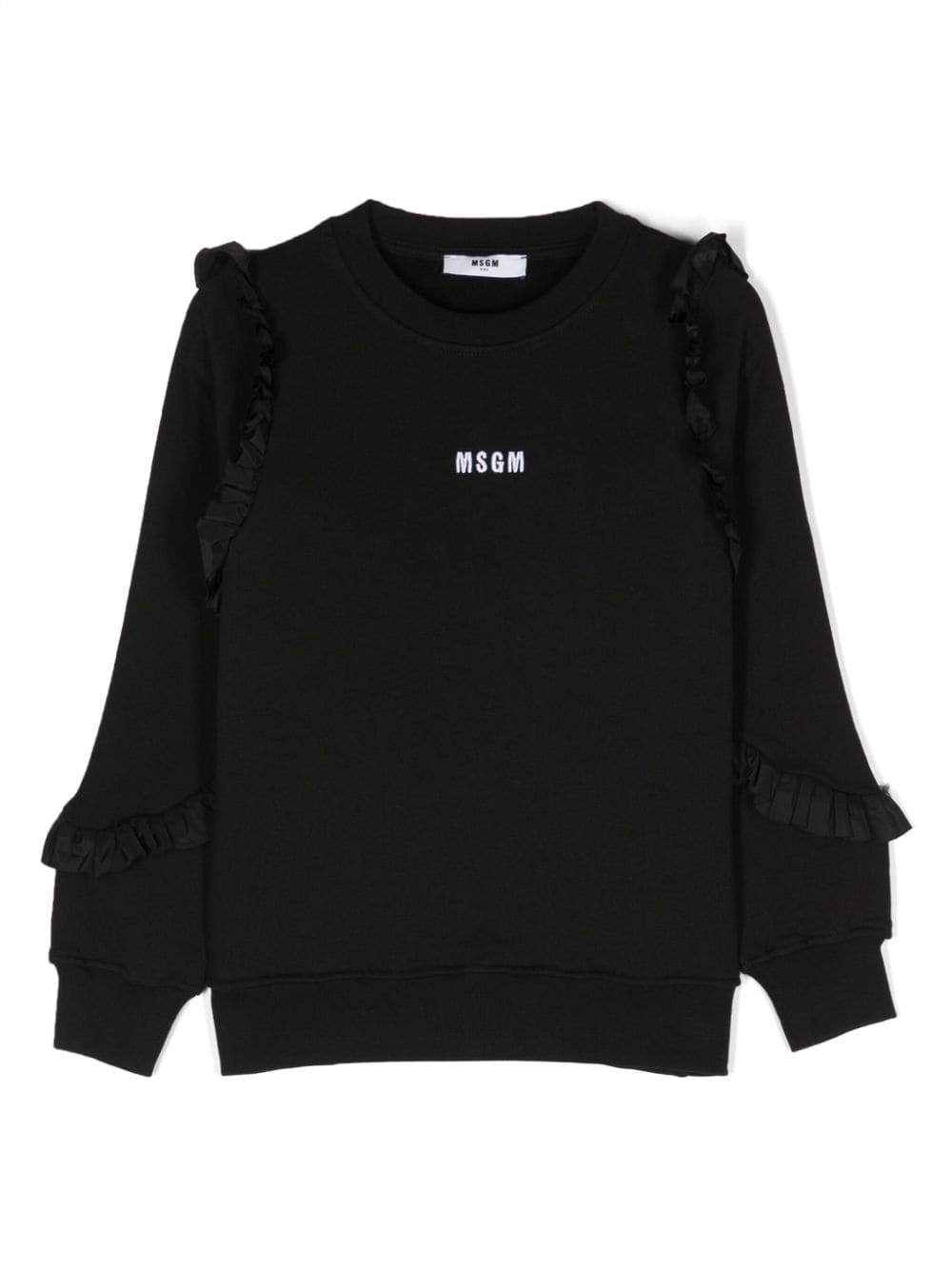 MSGM Kids Sweatshirt mit Logo-Stickerei - Schwarz von MSGM Kids