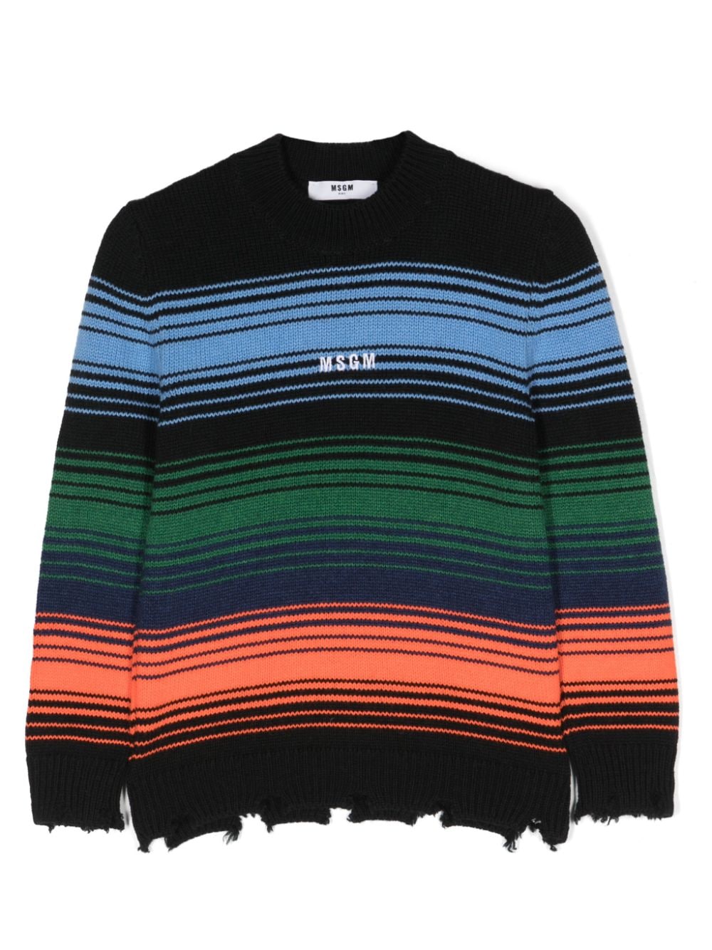 MSGM Kids Pullover mit Logo-Stickerei - Schwarz von MSGM Kids