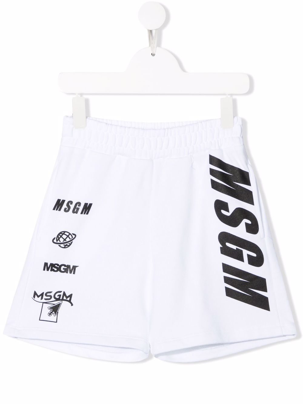 MSGM Kids Bermudas mit Logo-Print - Weiß von MSGM Kids