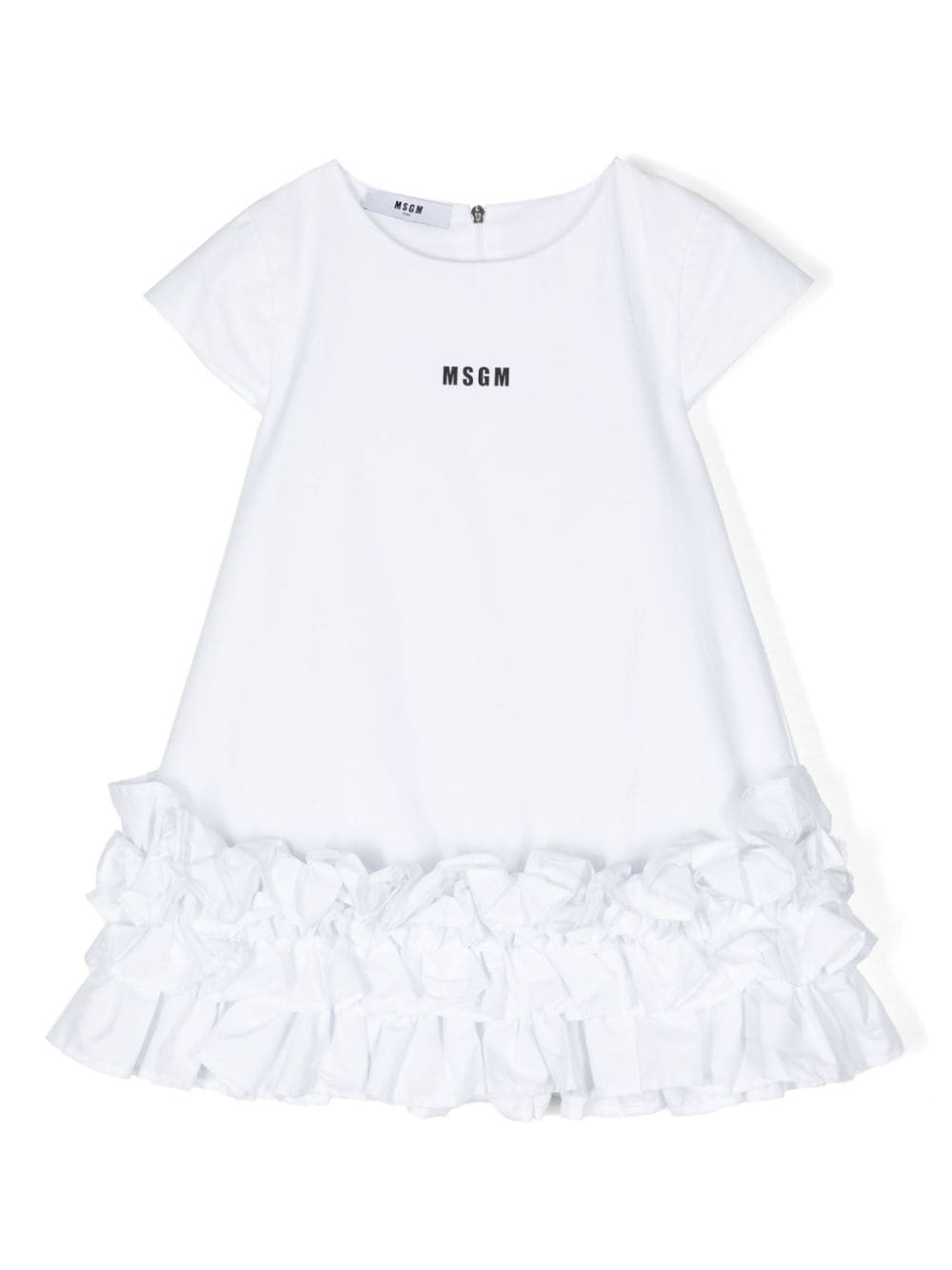 MSGM Kids T-Shirtkleid mit Logo-Print - Weiß von MSGM Kids