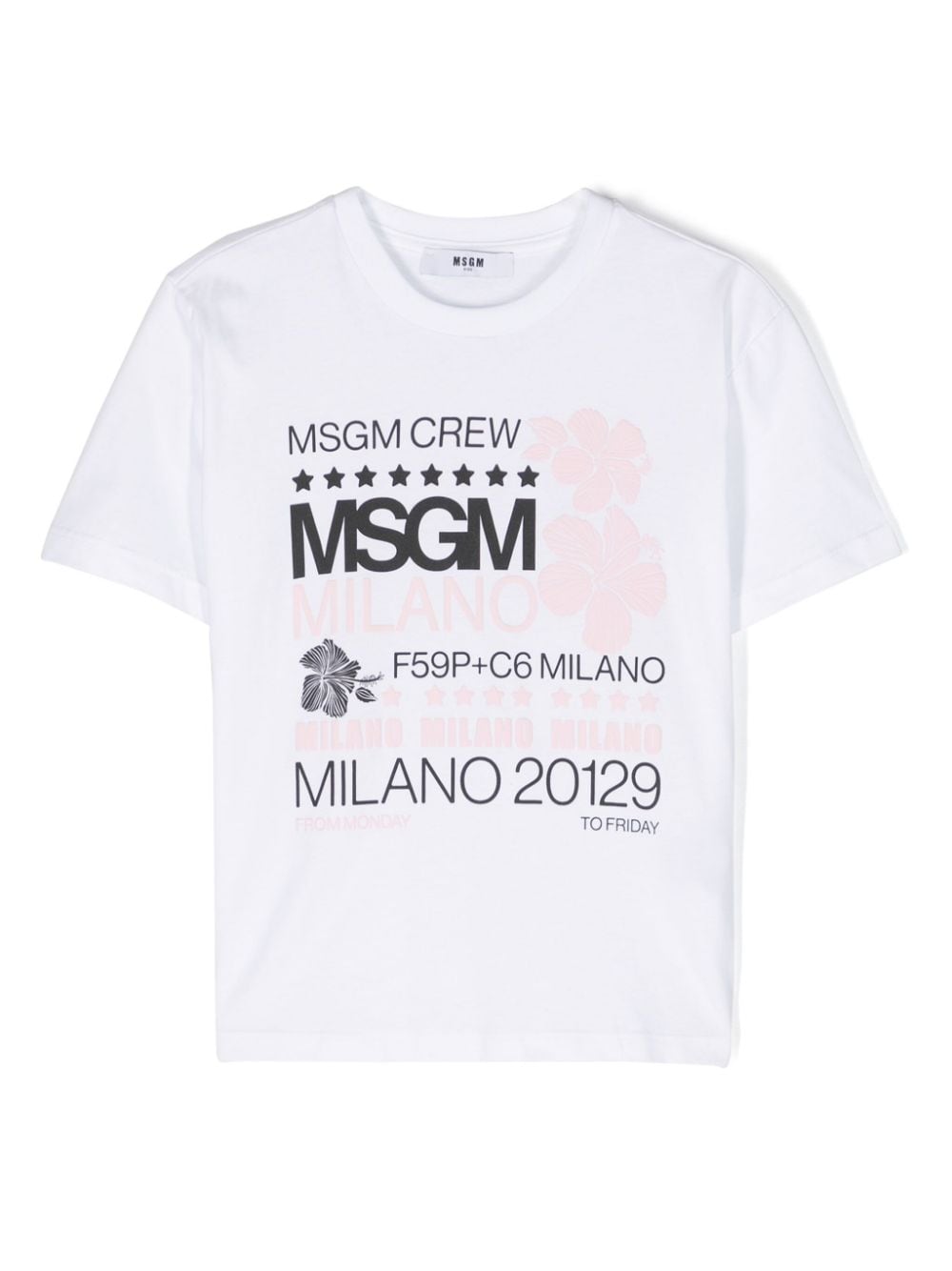 MSGM Kids T-Shirt mit Logo-Print - Weiß von MSGM Kids