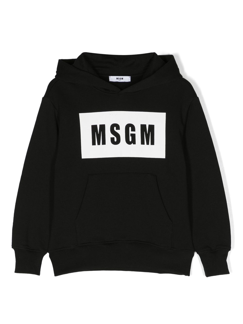 MSGM Kids Hoodie mit Logo-Print - Schwarz von MSGM Kids