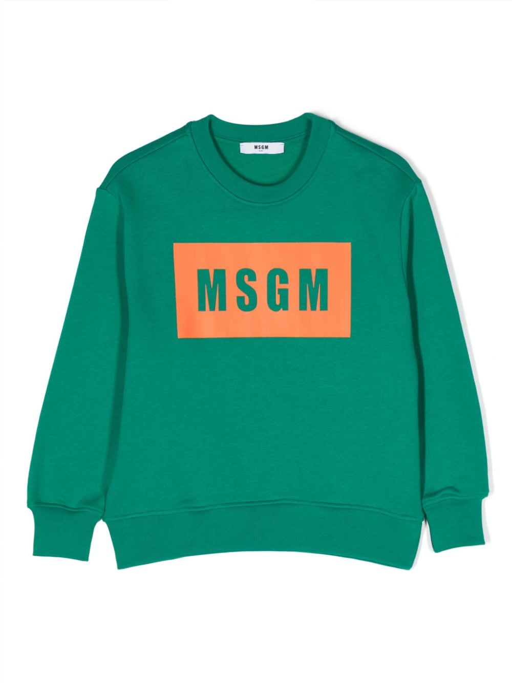 MSGM Kids Sweatshirt mit Logo-Print - Grün von MSGM Kids