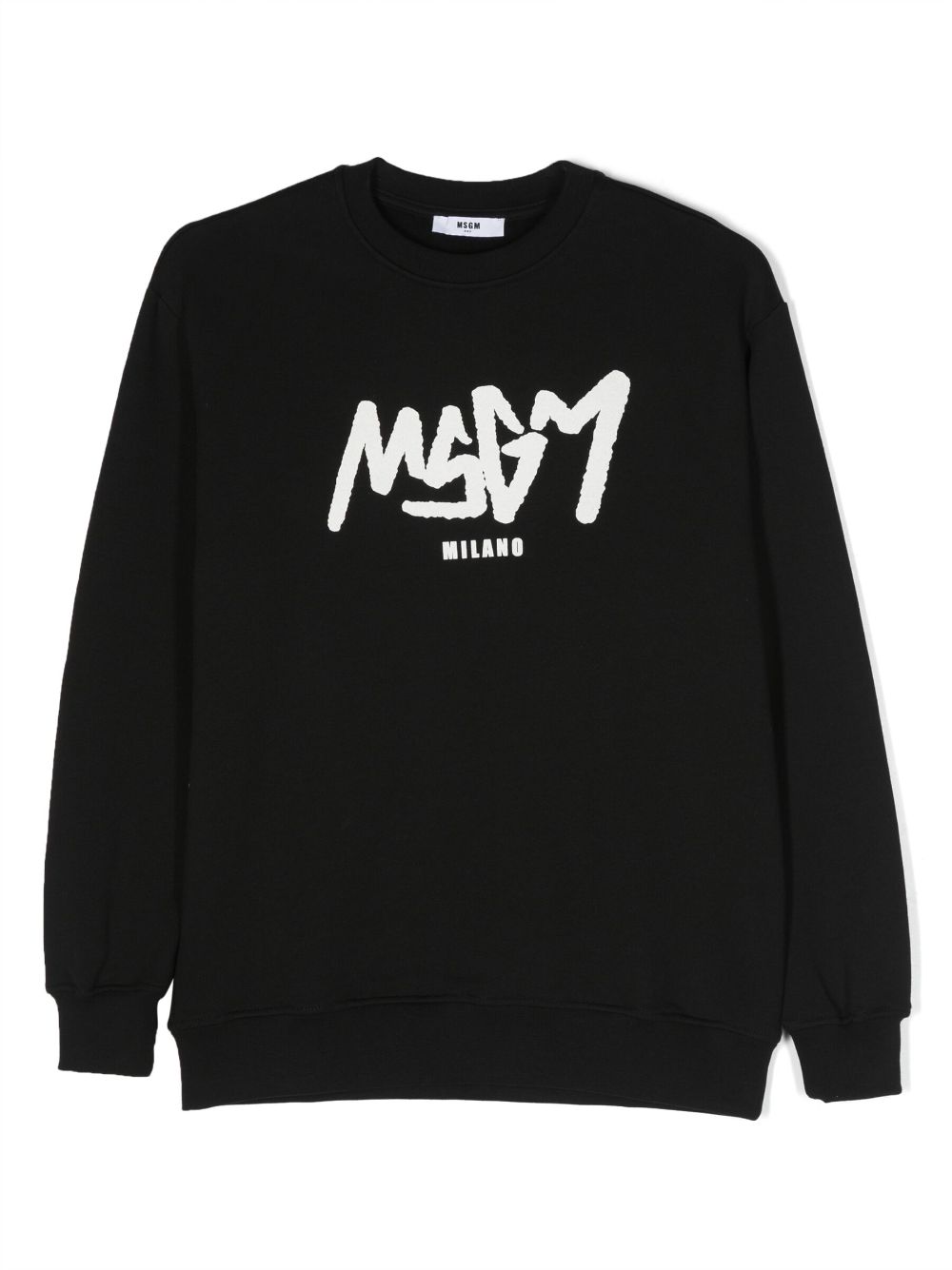 MSGM Kids Sweatshirt mit Logo-Print - Schwarz von MSGM Kids