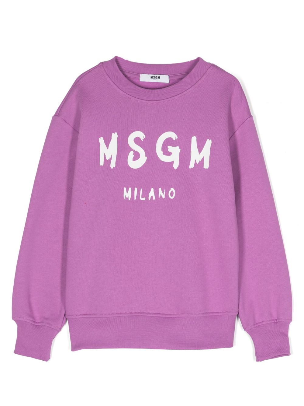 MSGM Kids Sweatshirt mit Logo-Print - Violett von MSGM Kids