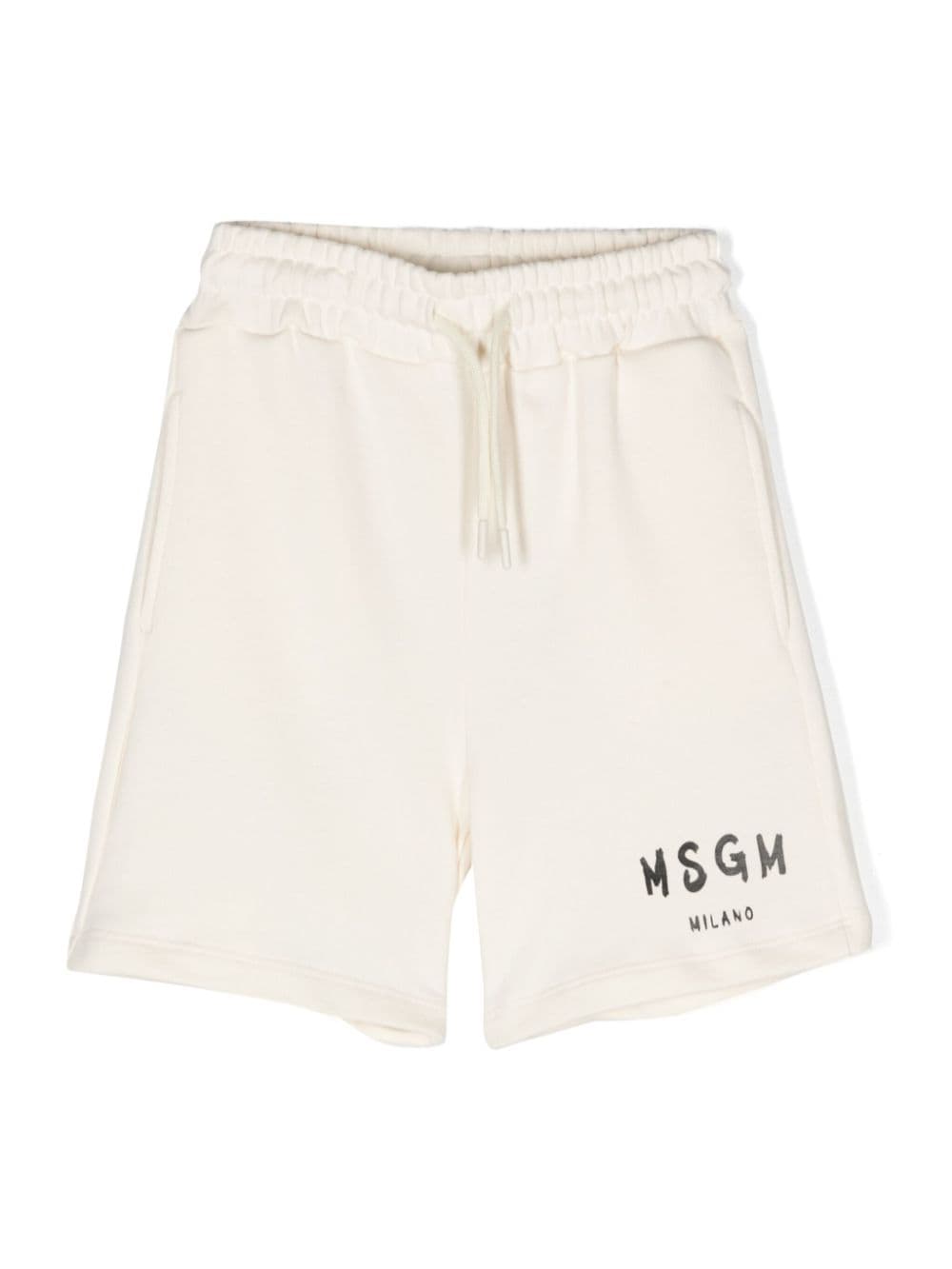 MSGM Kids Shorts mit Kordelzug - Weiß von MSGM Kids