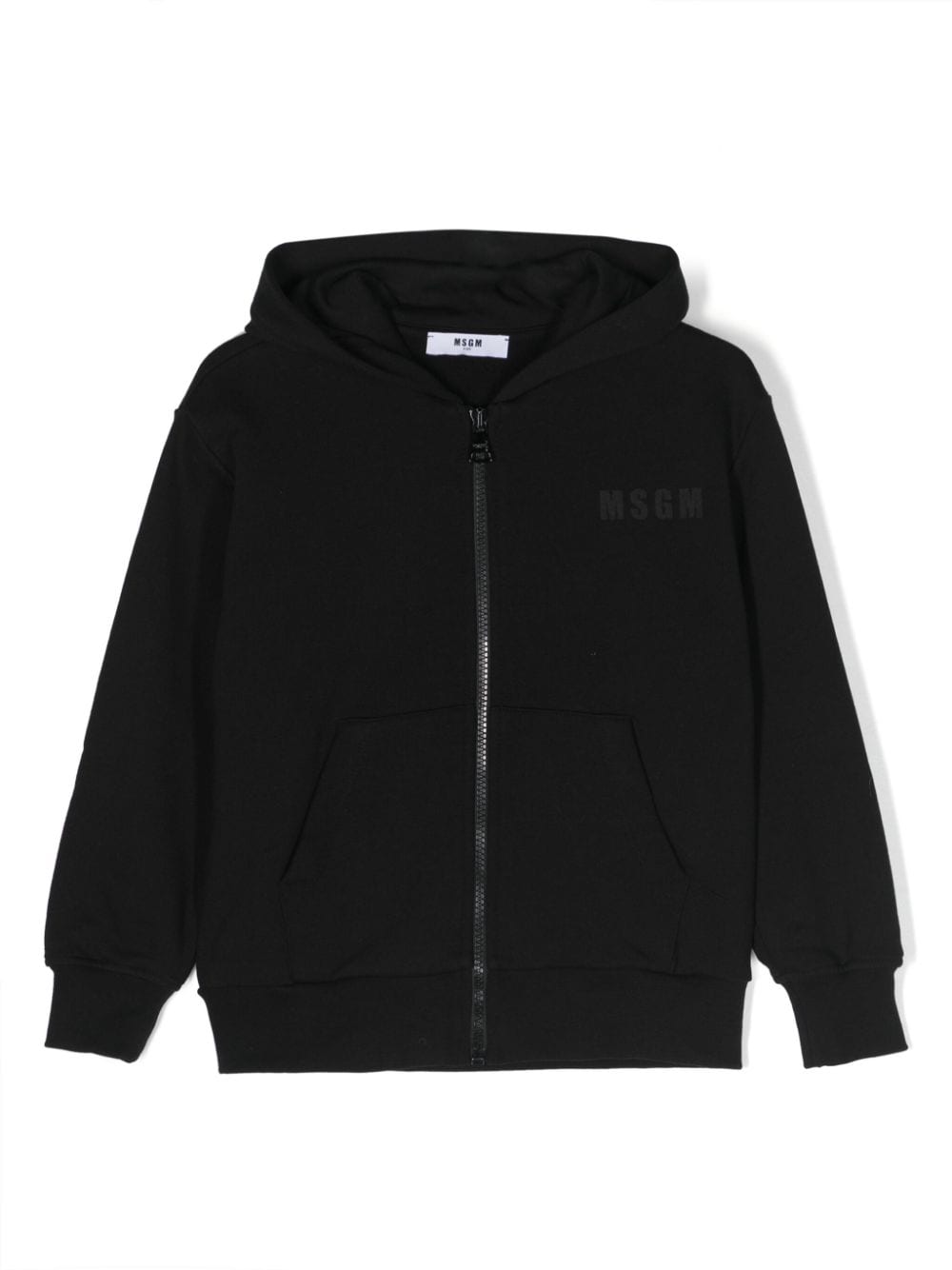 MSGM Kids Kapuzenjacke mit Logo-Print - Schwarz von MSGM Kids