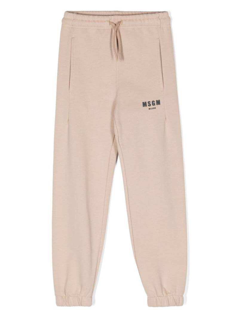 MSGM Kids Jogginghose mit Logo-Print - Nude von MSGM Kids