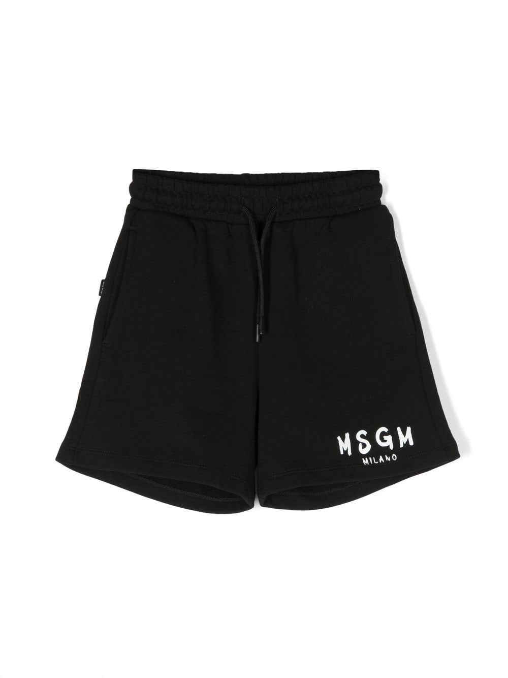 MSGM Kids Joggingshorts mit Logo-Print - Schwarz von MSGM Kids