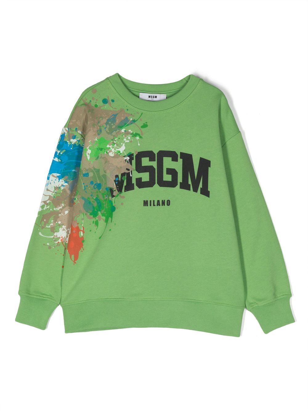 MSGM Kids Sweatshirt mit Farbklecks-Print - Grün von MSGM Kids