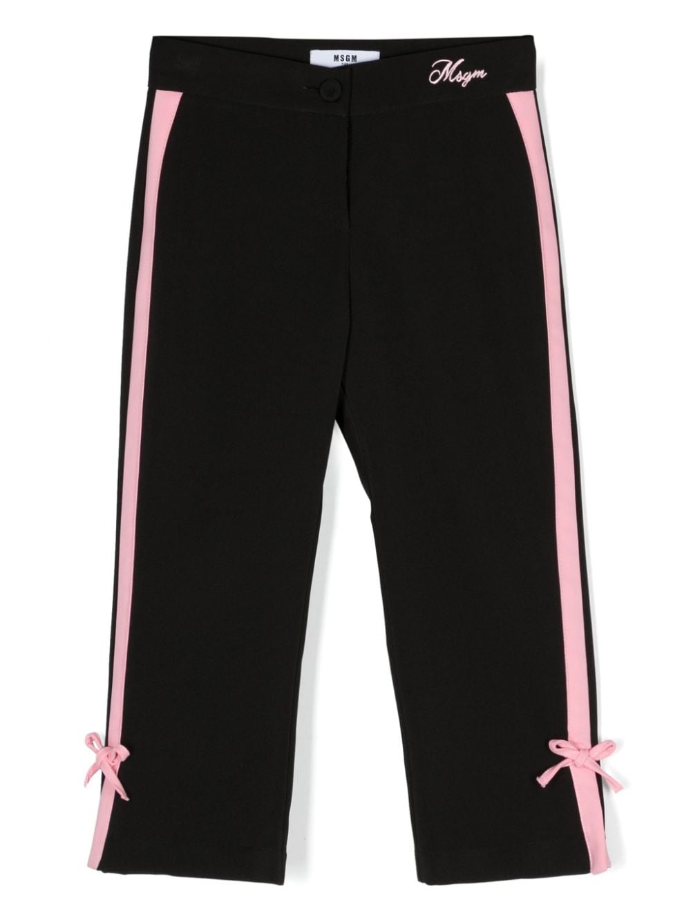 MSGM Kids Straight-Leg-Hose mit Streifen - Schwarz von MSGM Kids