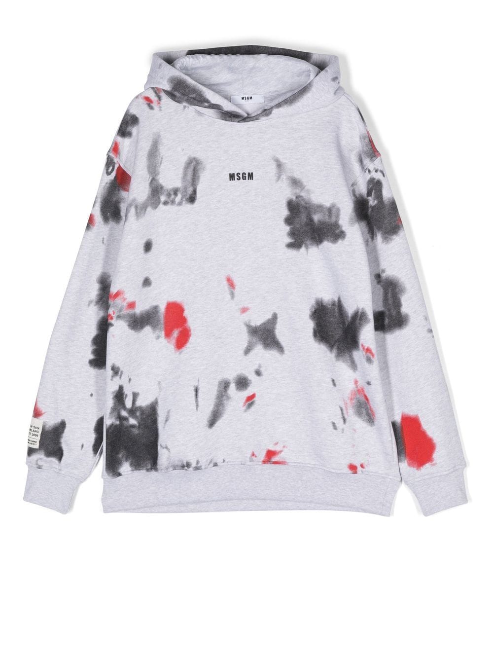 MSGM Kids Hoodie mit Batik-Print - Grau von MSGM Kids