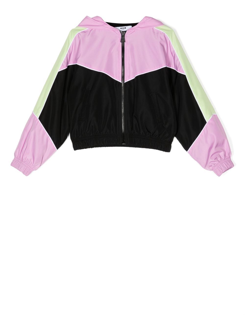 MSGM Kids Bomberjacke mit Kapuze - Violett von MSGM Kids