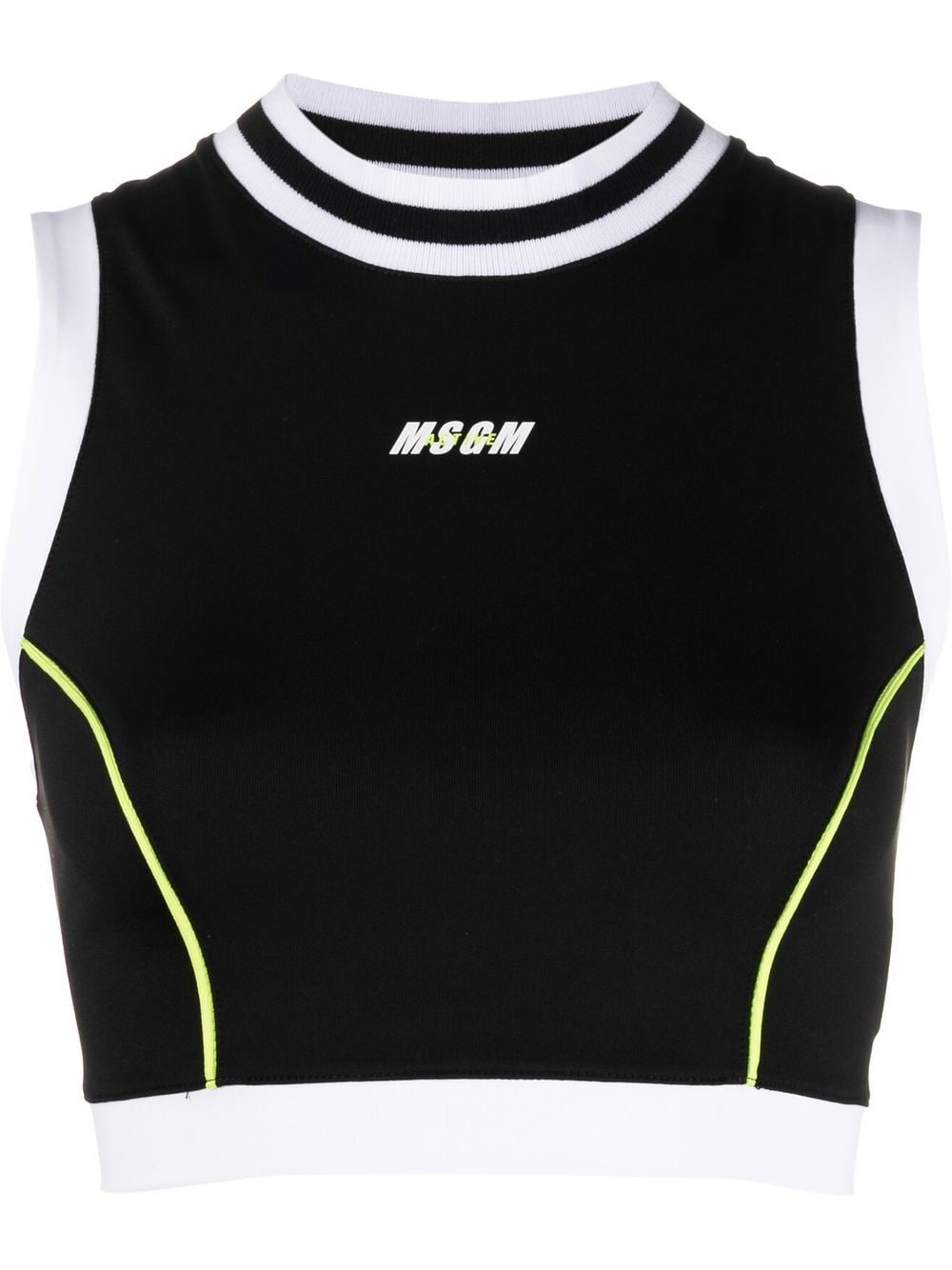 MSGM Sport-BH mit Logo-Print - Schwarz von MSGM