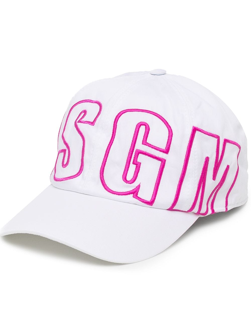 MSGM Baseballkappe mit Logo-Stickerei - Weiß von MSGM