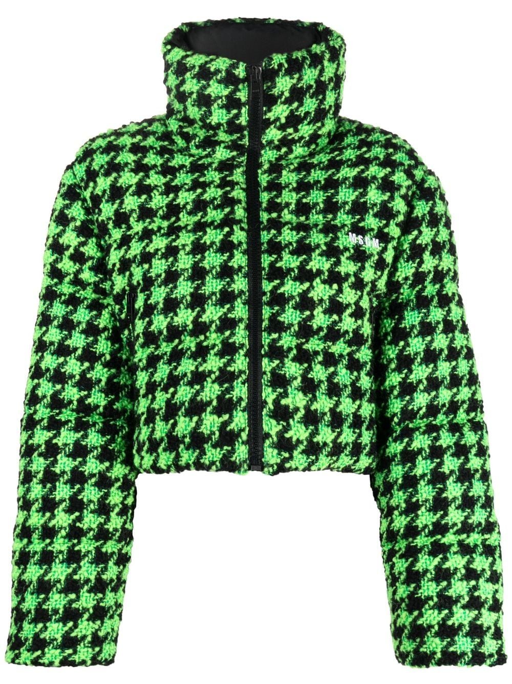 MSGM Daunenjacke mit Zickzackmuster - Schwarz von MSGM