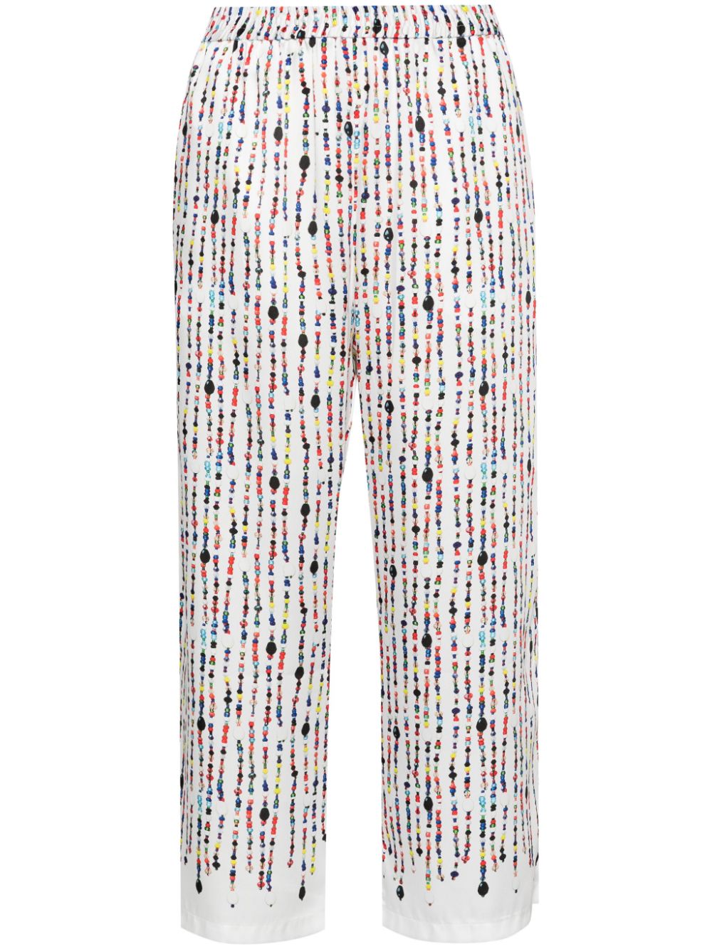 MSGM Gerade Hose mit Perlen-Print - Weiß von MSGM