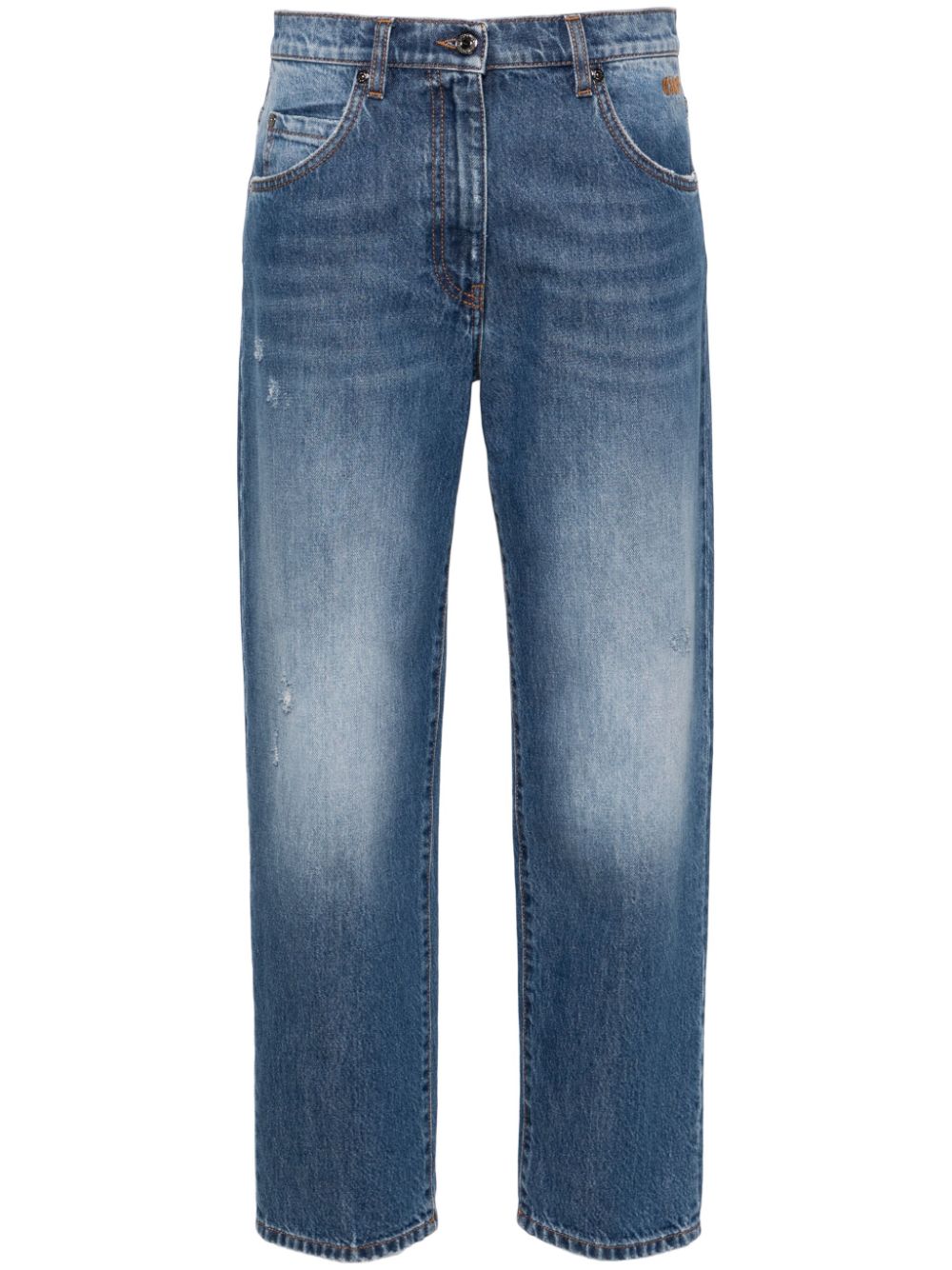 MSGM Halbhohe Cropped-Jeans - Blau von MSGM