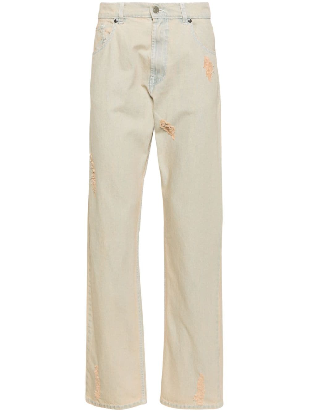 MSGM Halbhohe Straight-Leg-Jeans - Nude von MSGM