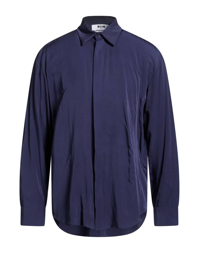 MSGM Hemd Herren Marineblau von MSGM