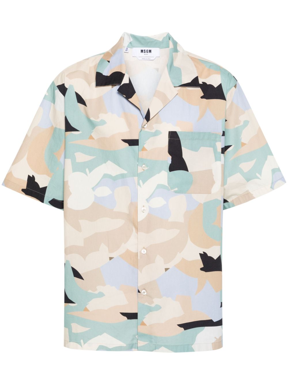 MSGM Hemd mit Camouflage-Print - Blau von MSGM