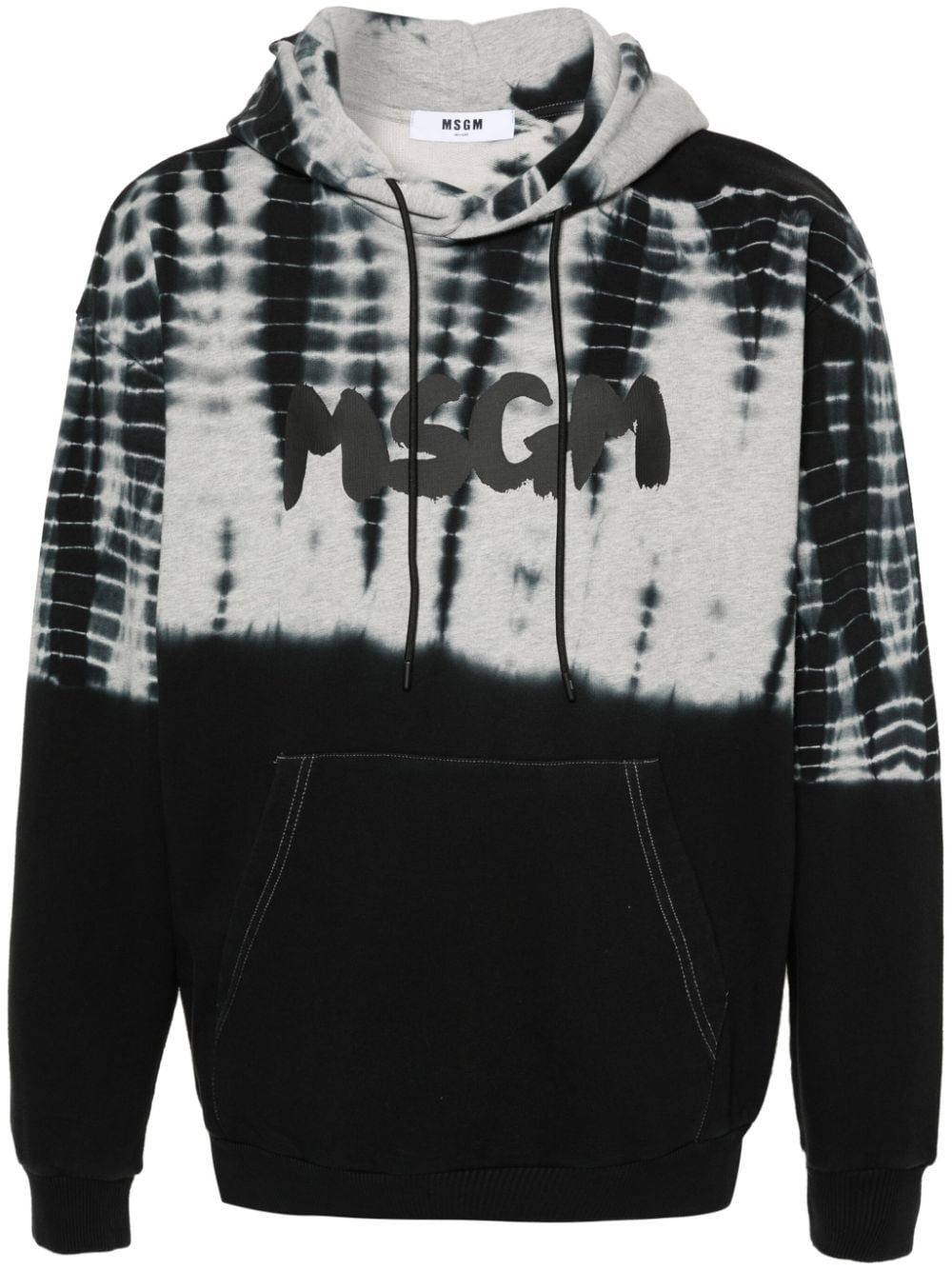 MSGM Hoodie mit Batikmuster - Schwarz von MSGM