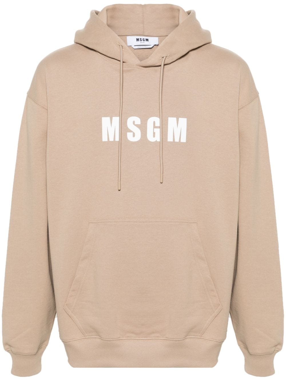 MSGM Hoodie mit Logo-Print - Nude von MSGM