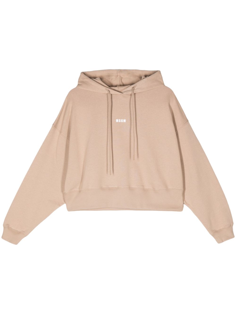 MSGM Hoodie mit Logo-Print - Nude von MSGM