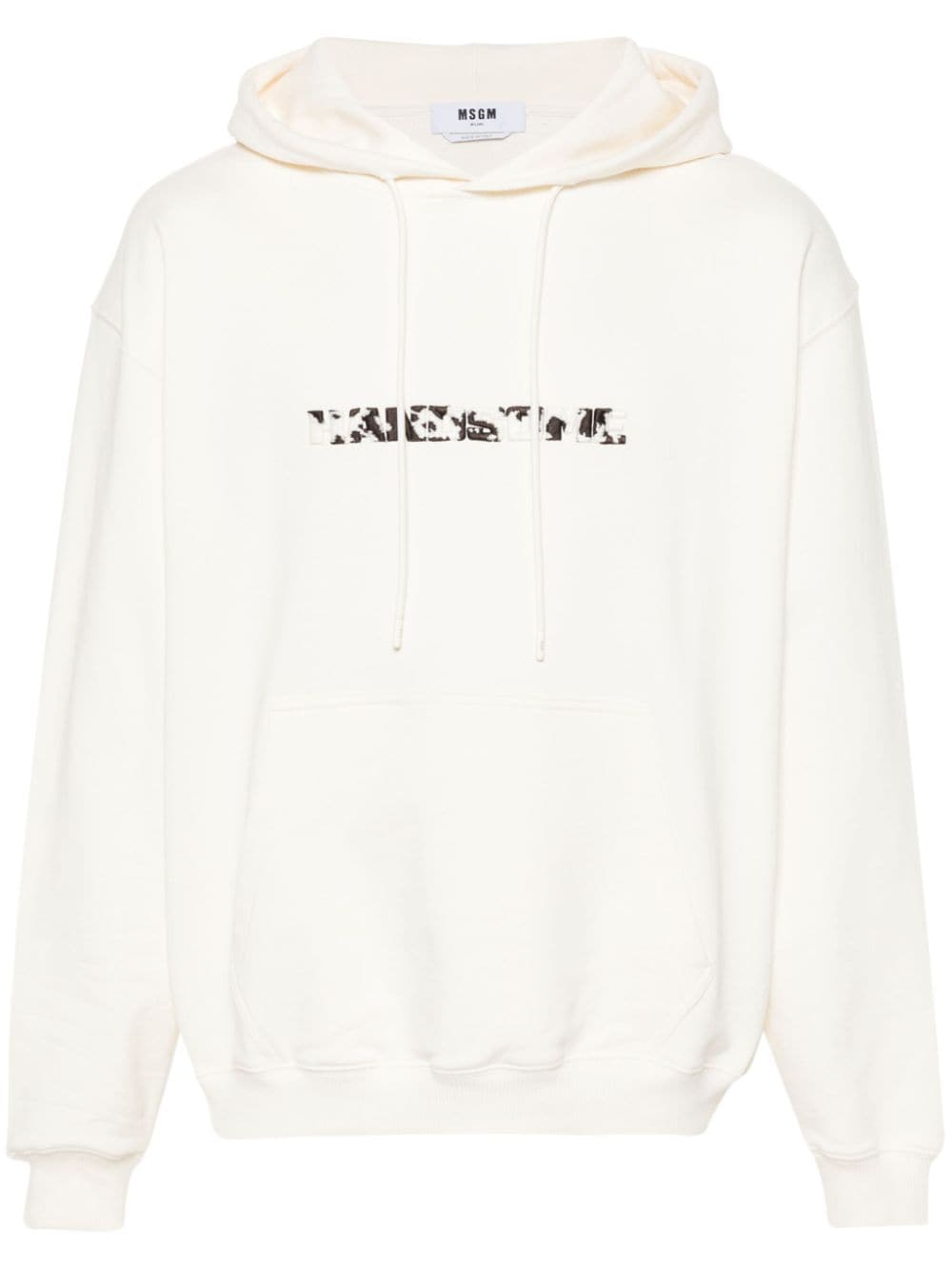 MSGM Hoodie mit Logo-Stickerei - Nude von MSGM