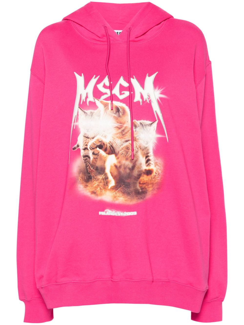 MSGM Hoodie mit grafischem Print - Rosa von MSGM