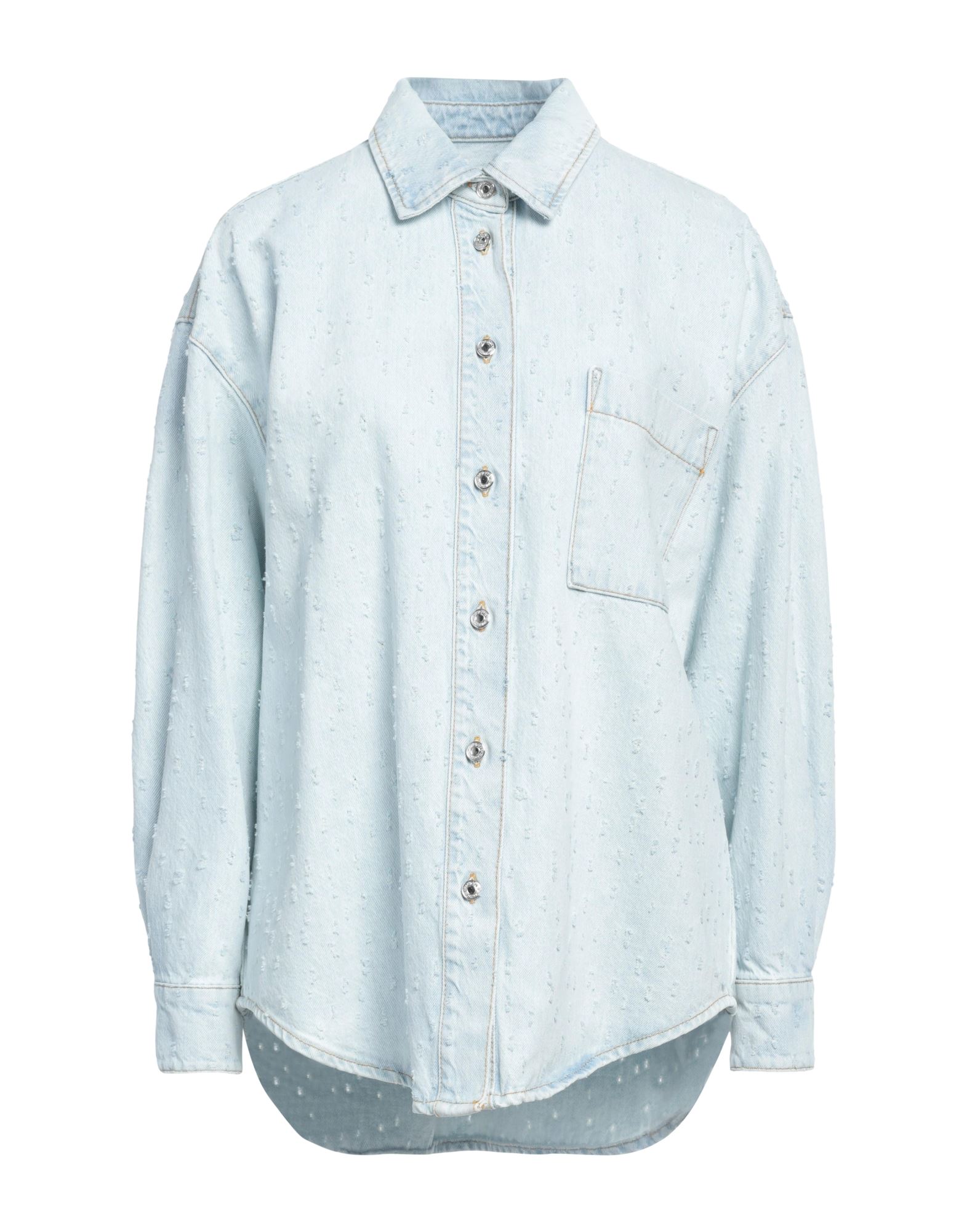 MSGM Jeanshemd Damen Blau von MSGM
