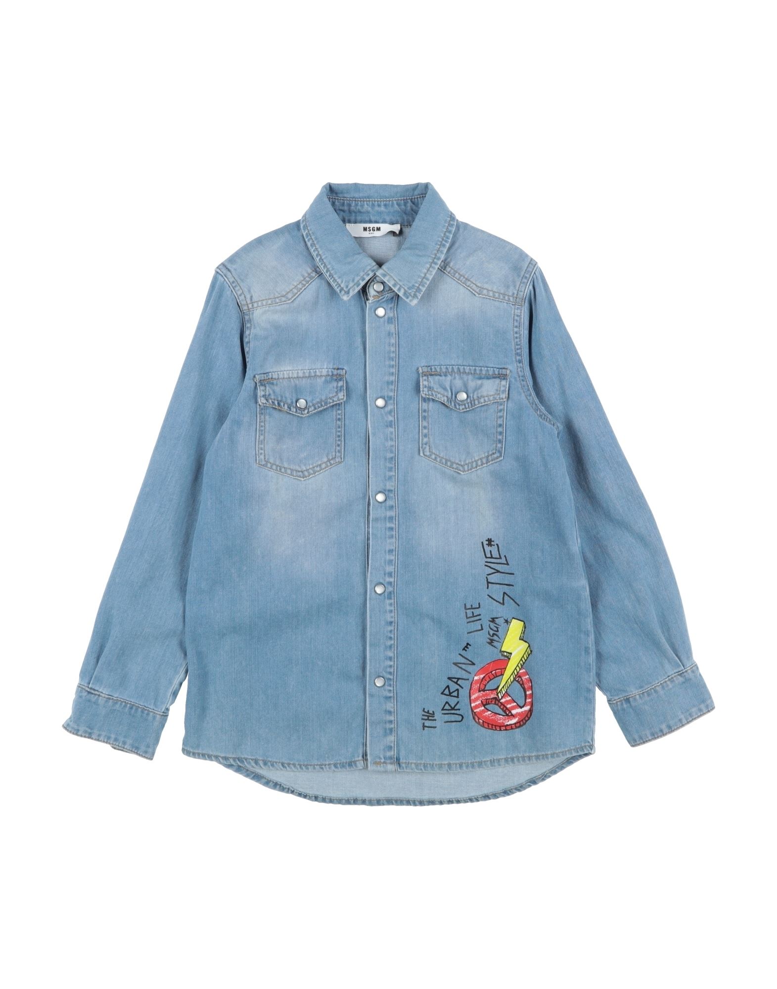 MSGM Jeanshemd Kinder Blau von MSGM