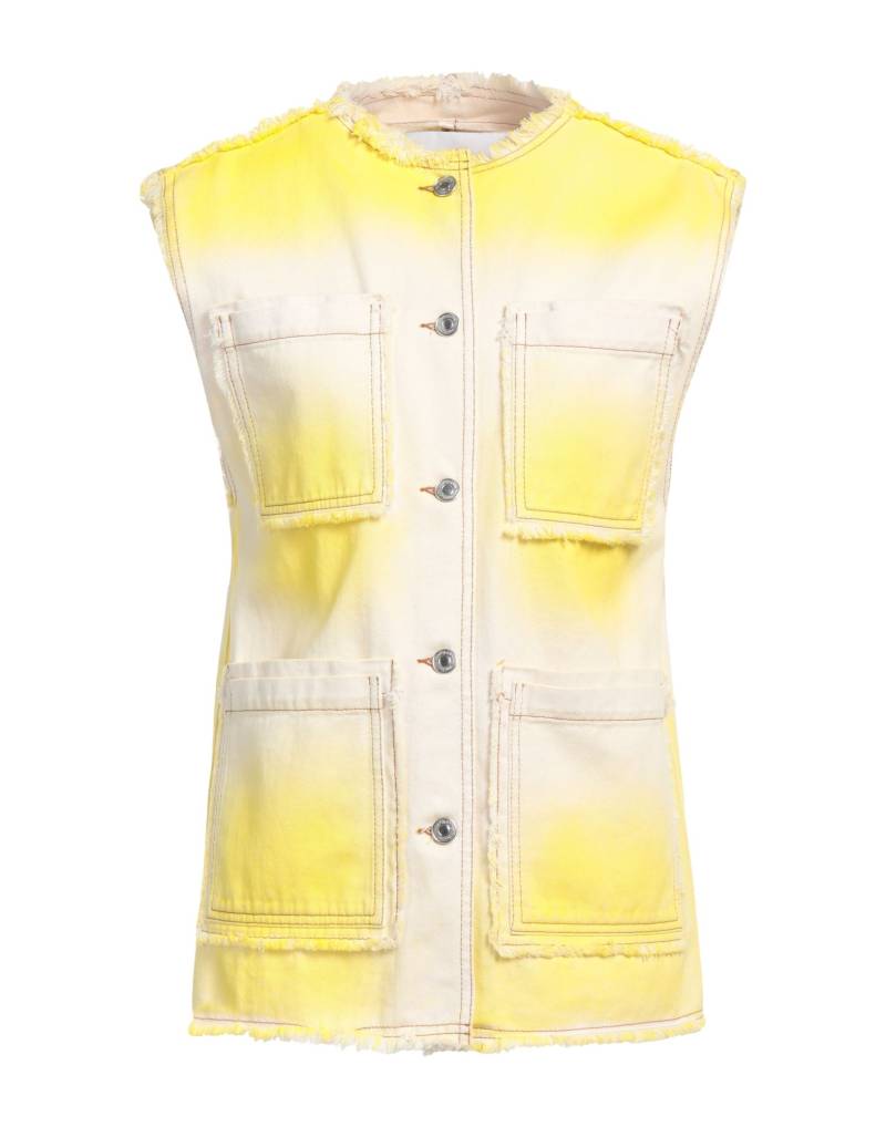 MSGM Jeansjacke/-mantel Damen Gelb von MSGM