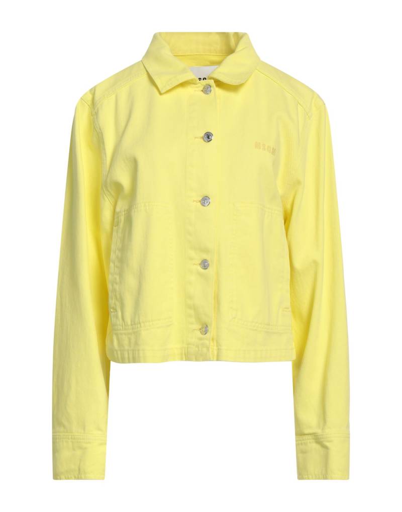 MSGM Jeansjacke/-mantel Damen Gelb von MSGM